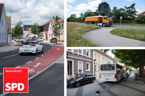 Radwege in Waghäusel: Gut: Der neue Einfädelungsstreifen an der Kapelle Wiesental. Schlecht: Radwege ins Nichts an der