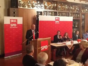 Daniel Born bei seiner Nominierungsrede